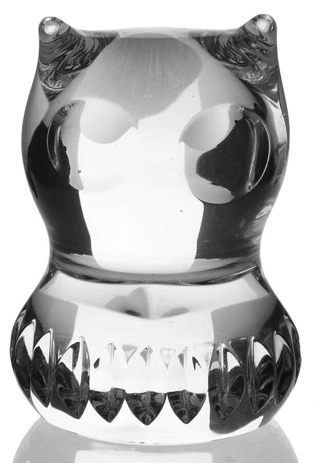 Spode Crystal Figurine Owl Head - No Box by Spode-1