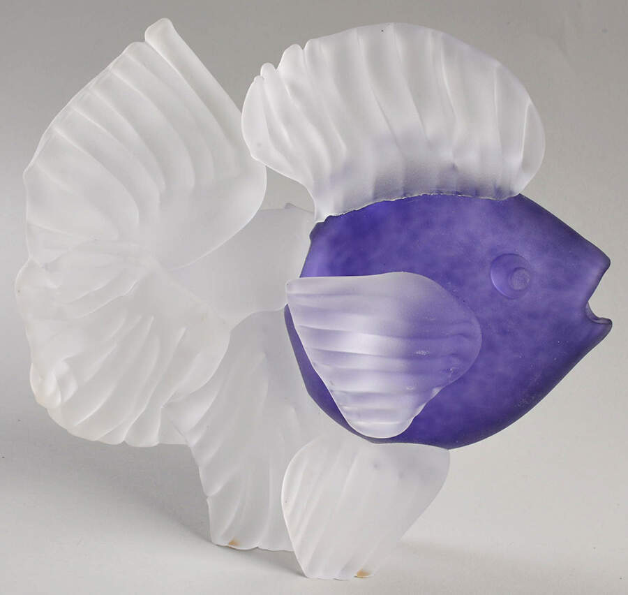 Art Glass Sculptures Amethyst Fish - No Box by Shea Glass ...