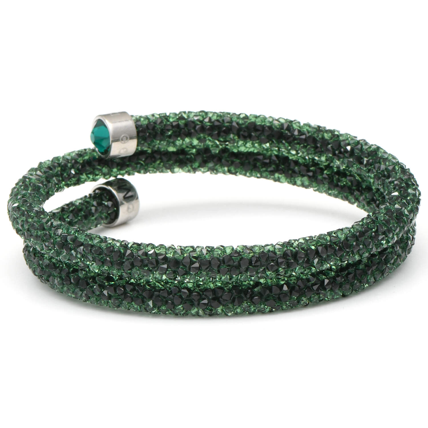 Bracelets Crystaldust Double Bangle - Green - Boxed by Swarovski-2