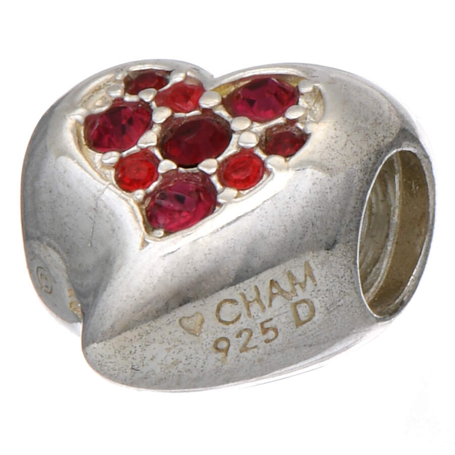 Sterling Chamilia Charms & Beads Sparkle Heart Bead - No Box by Swarovski-2