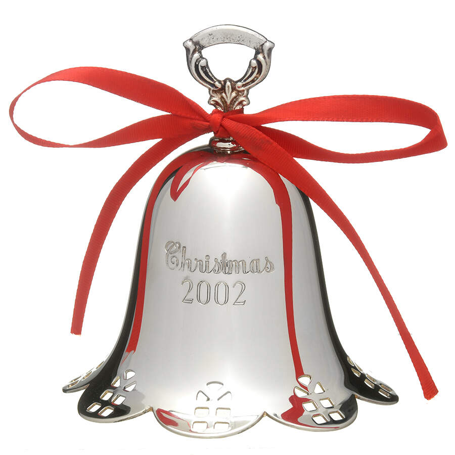 Christmas Bell-Annual 2002 Gift Pierced Bell - Boxed by Towle Silver-1