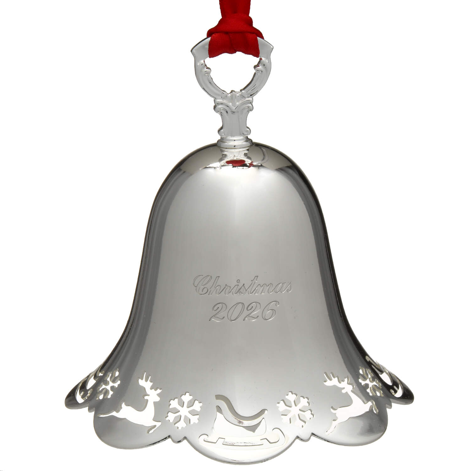 Christmas Bell-Annual 2026 Reindeer Sleighs Snowflakes - Boxed by Towle Silver-1