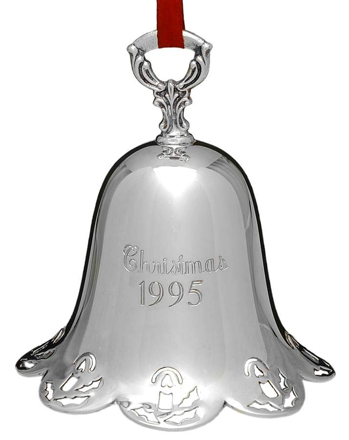 Christmas Bell-Annual 1995 Candle Pierced Bell - No Box by Towle Silver-1