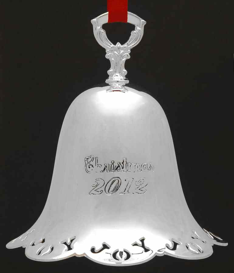 Christmas Bell-Annual 2012 Joy Pierced Bell - Boxed by Towle Silver-1