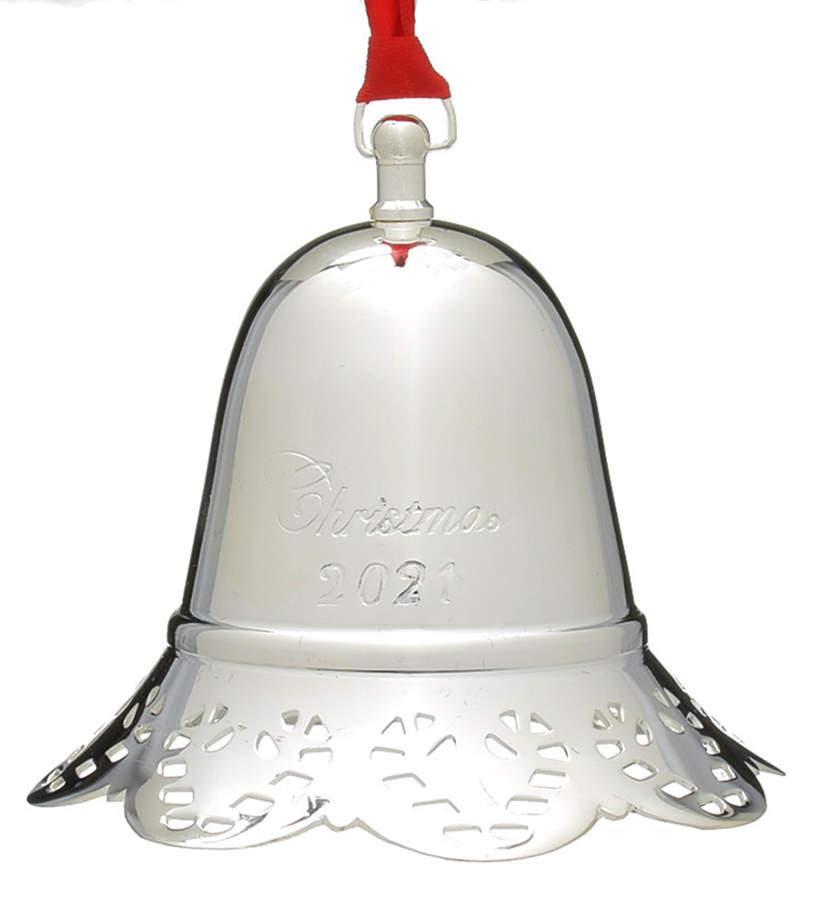 Musical Christmas Bell 2021 Frosty The Snowman - With Box by Towle Silver-1