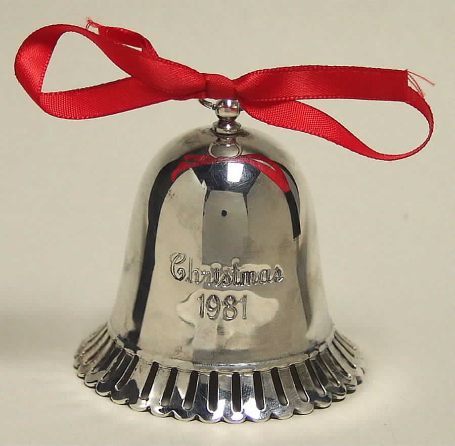 Musical Christmas Bell 1981-Silver Bells - No Box by Towle Silver-1