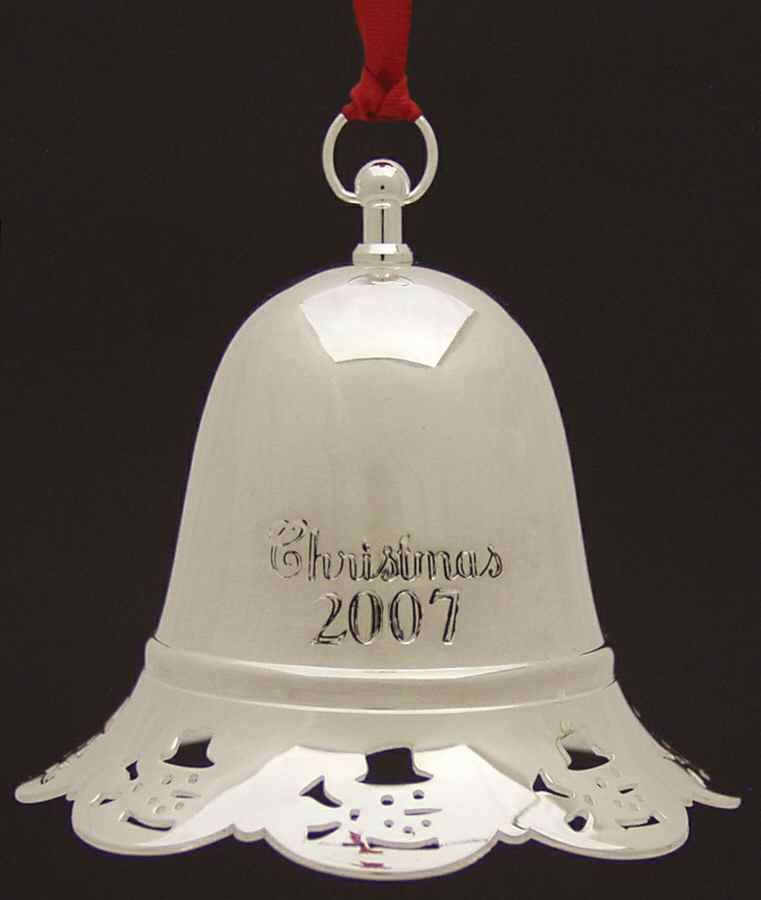Musical Christmas Bell 2007-Silent Night - Boxed by Towle Silver-1