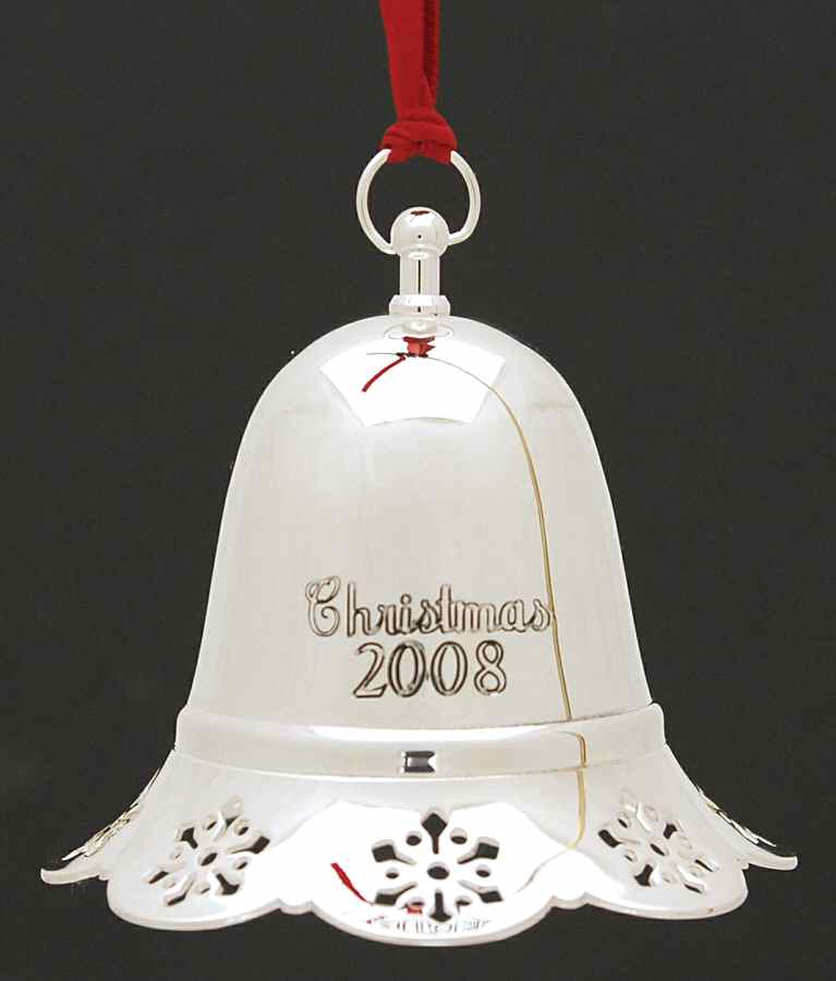 Musical Christmas Bell 2008-O Holy Night - Boxed by Towle Silver-1