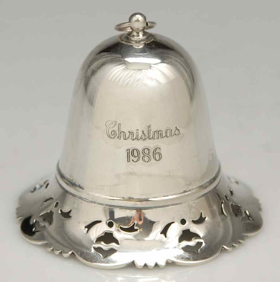 Musical Christmas Bell 1986-Silver Bells - Boxed by Towle Silver-1