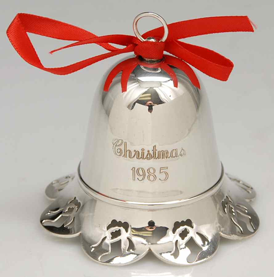 Musical Christmas Bell 1985-Silver Bells - Boxed by Towle Silver-1