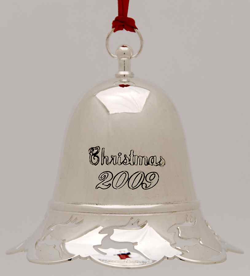 Musical Christmas Bell 2009-Angels We Have Heard On High - Boxed by Towle Silver-1