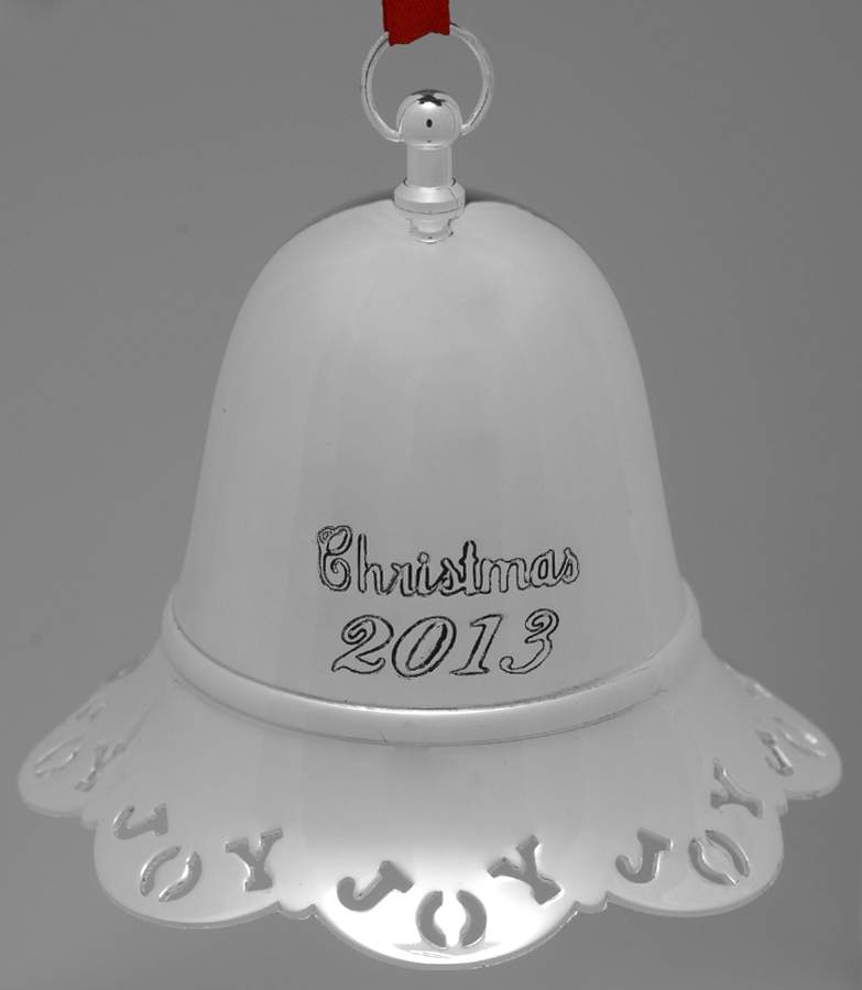 Musical Christmas Bell 2013-Joy To The World - No Box by Towle Silver-1