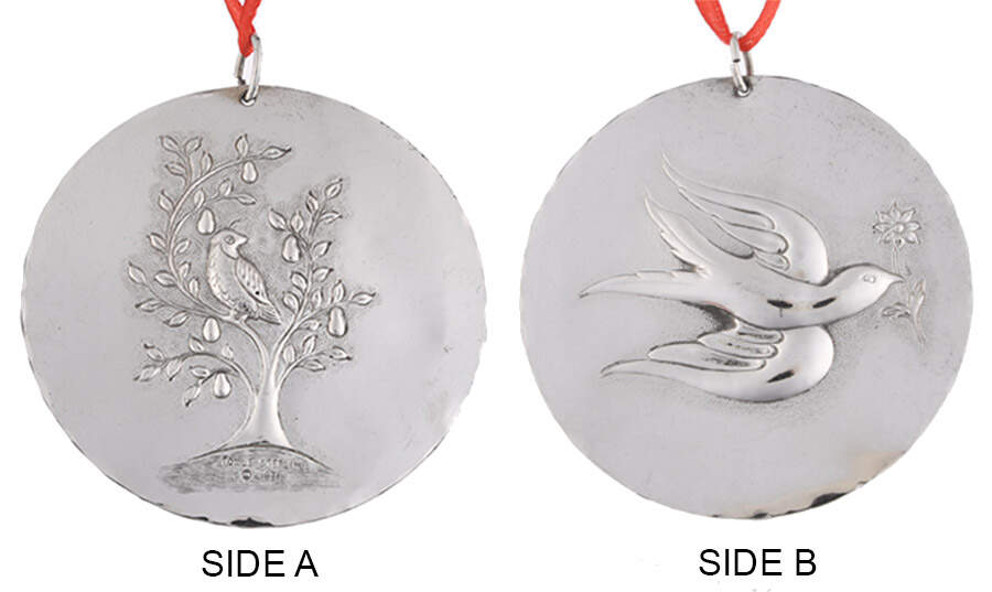 Twelve Days of Christmas-Medallion Partridge In A Pear Tree - No Box by Towle Silver-1