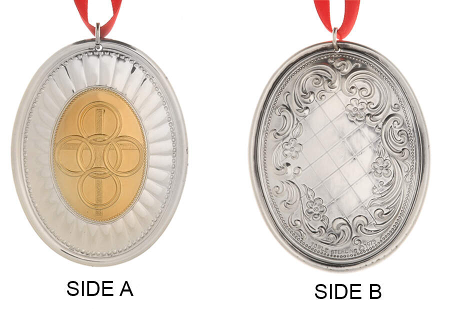 Twelve Days of Christmas-Medallion 5 Gold Rings-Gold Accent - Boxed by Towle Silver-1