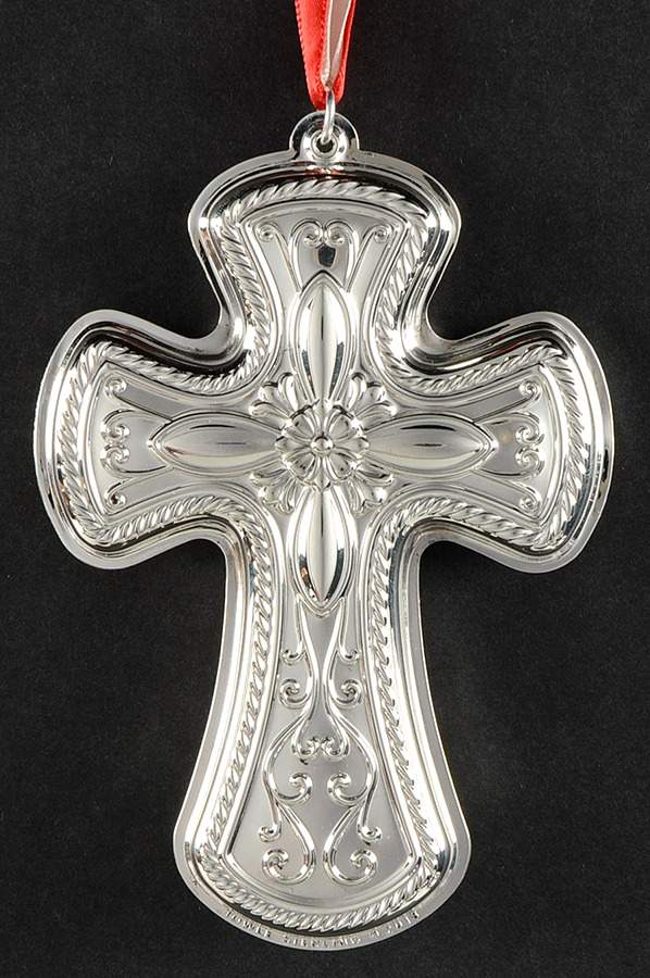 Christmas Cross 2018 Cross - 4 1/2 Ht - No Box by Towle Silver-1
