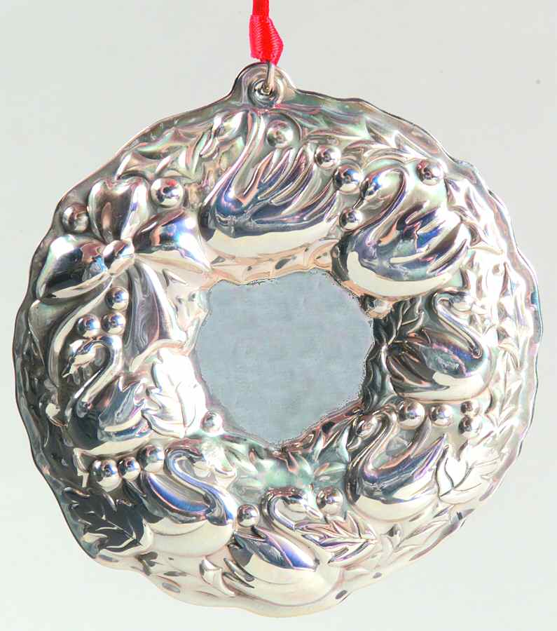 Twelve Days of Christmas Wreaths 7 Swans A Swimming - No Box by Towle Silver-1