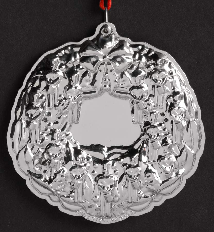 Twelve Days of Christmas Wreaths 12 Drummers Drumming - Boxed by Towle Silver-1