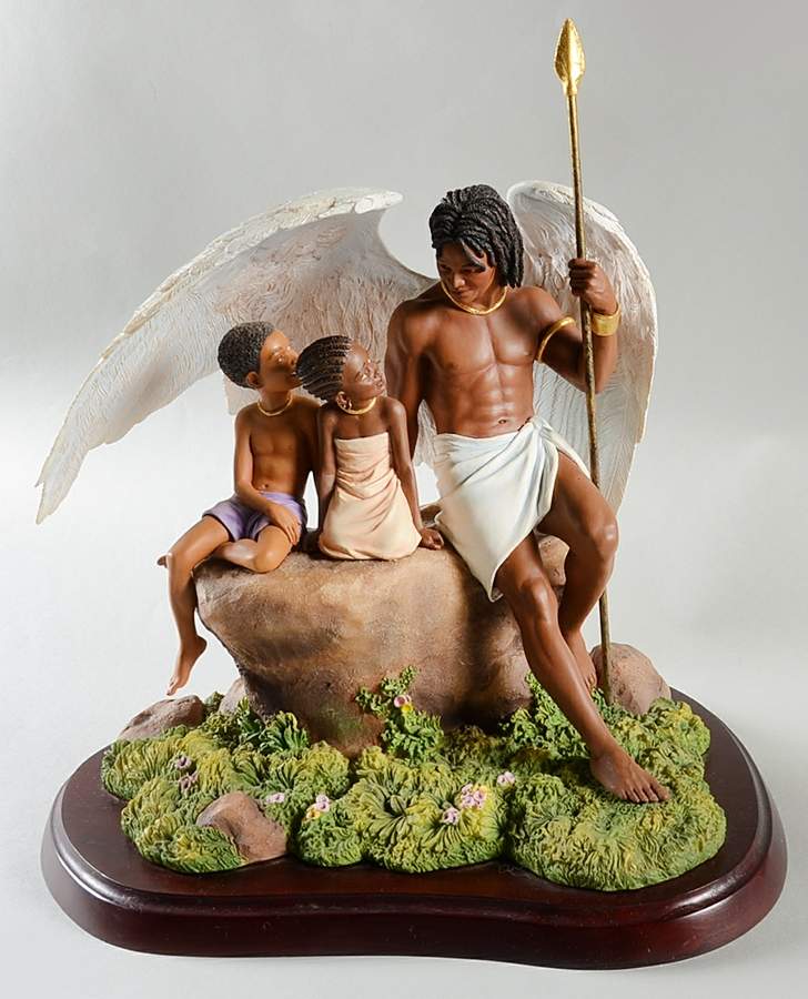 Ebony Visions Under The Shelter Of His Wings - Boxed by Thomas Blackshear-1
