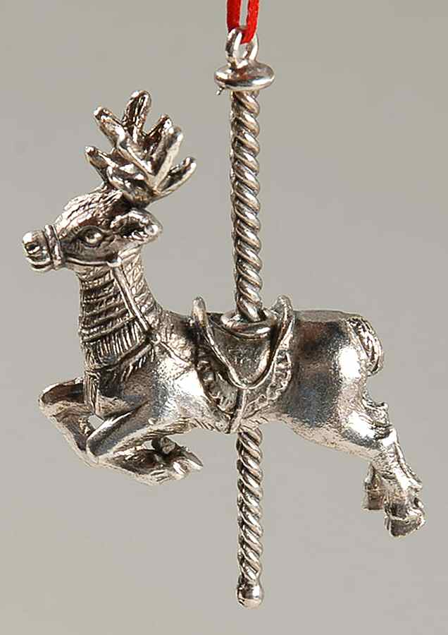 Carousel Ornaments Reindeer - Boxed by Towle Silver-1