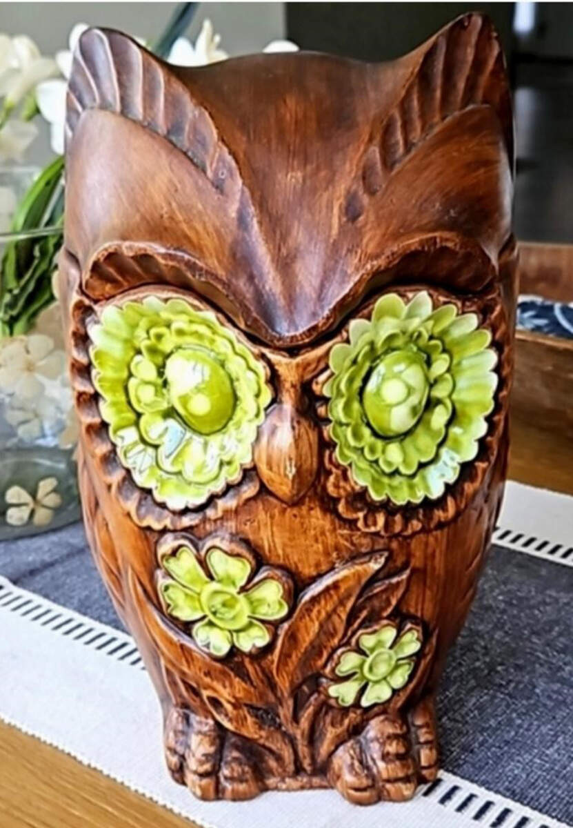 Treasure Craft Cookie Jar Owl - No Box by Treasure Craft-1