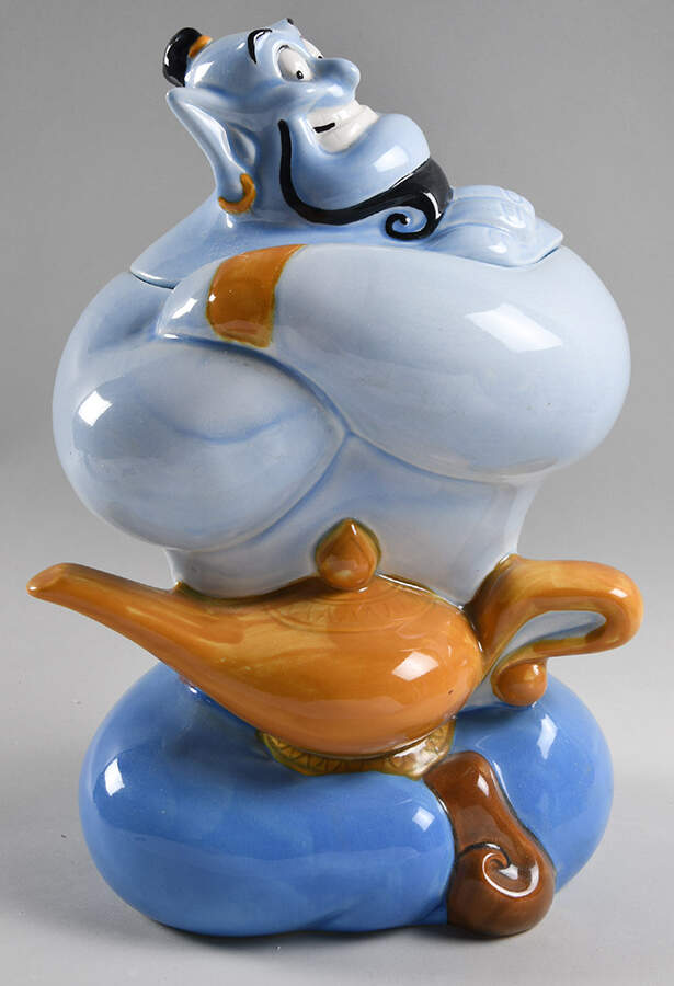 Treasure Craft Cookie Jar Aladdin Genie & The Lamp - No Box by Treasure Craft-1