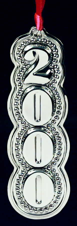 Millennium-Ornament "2000" Numbers - No Box by Towle Silver-1