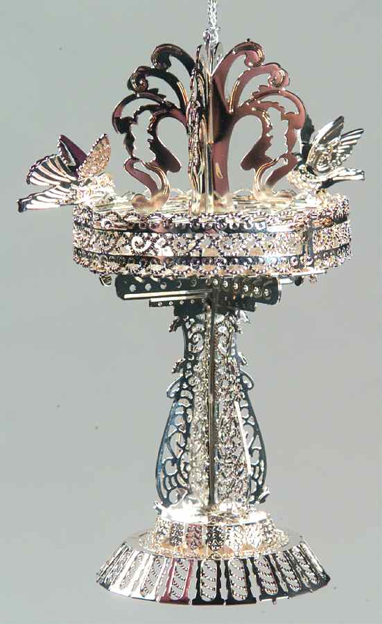 Filigree Christmas Ornament Bird Bath - No Box by Towle Silver-1