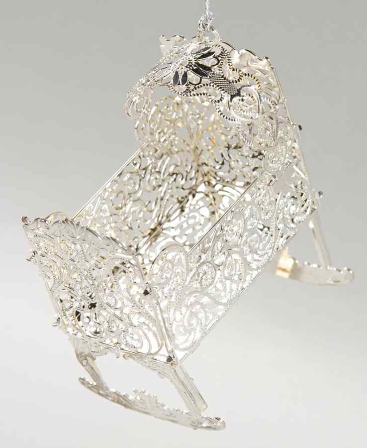 Filigree Christmas Ornament Cradle - No Box by Towle Silver-1