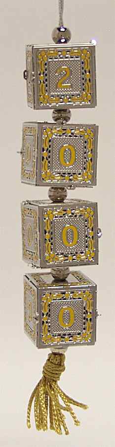 Building Block Ornaments 2000 Blocks - Boxed by Towle Silver-1