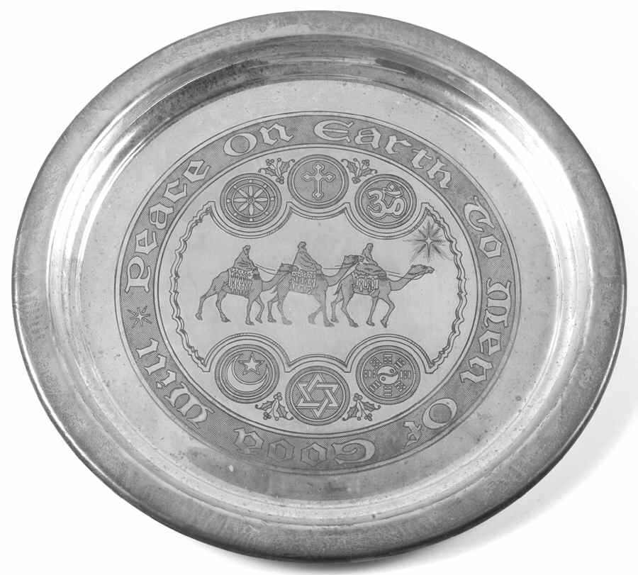 Christmas Plate-Sterling Wise Men-Peace On Earth - No Box by Towle Silver-1