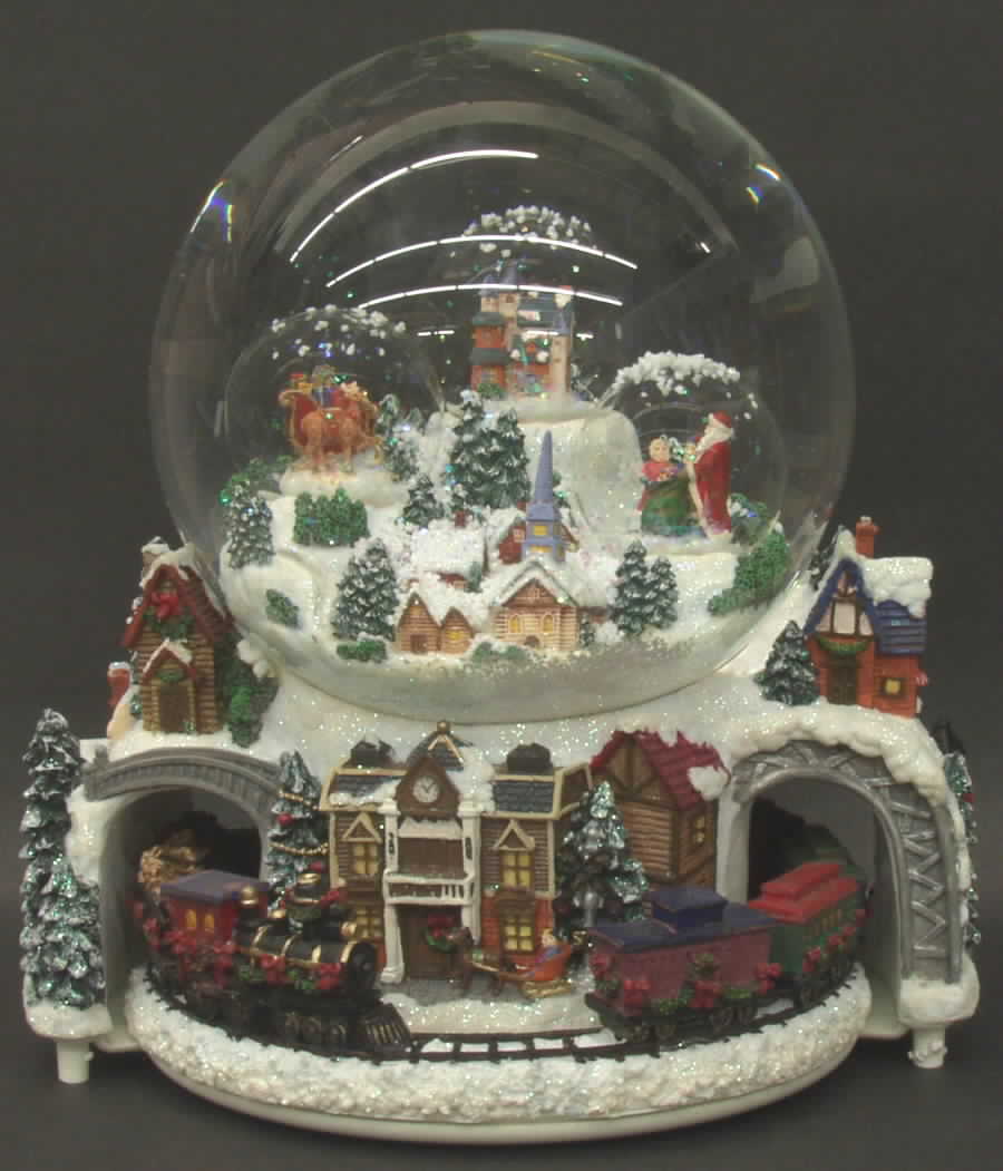 Three Jays Musical Waterglobe I'Ll Be Home For Xmas-Train - Boxed by Three Jays Imports-1