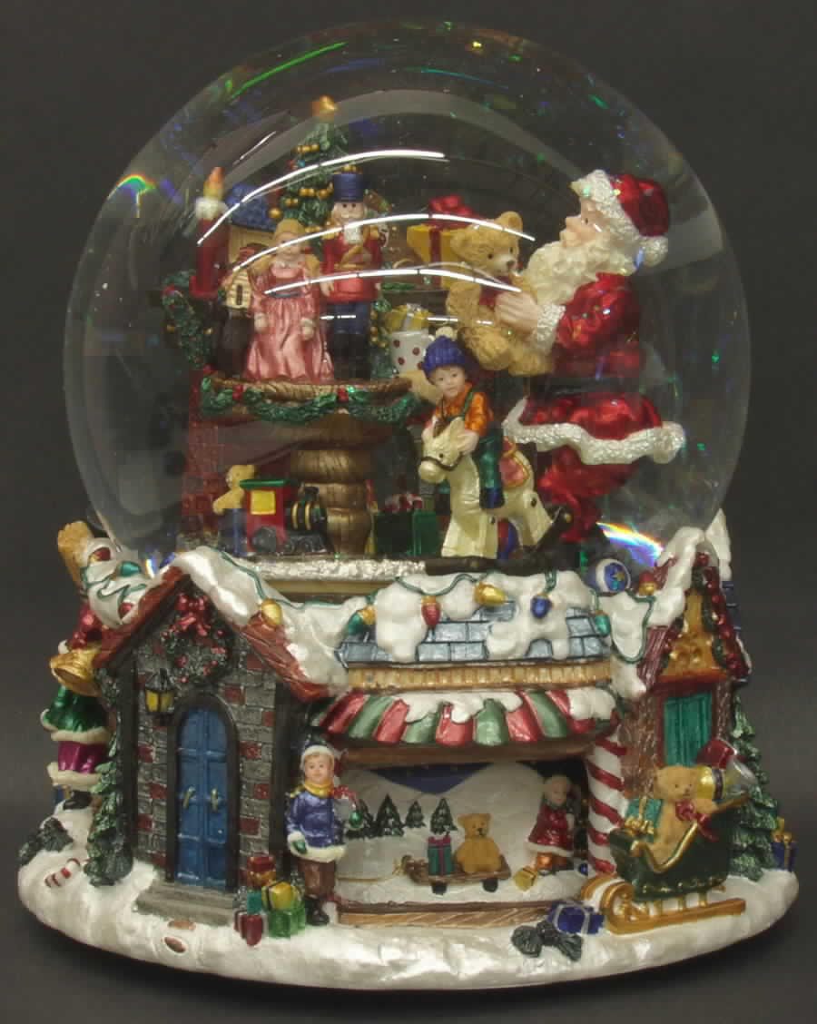 Three Jays Musical Waterglobe Here Comes Santa Claus - Boxed by Three Jays Imports-1