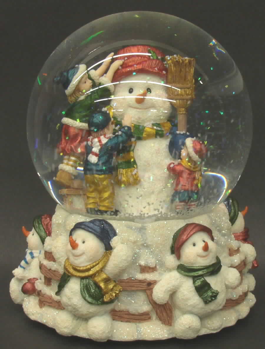 Three Jays Musical Waterglobe Jingle Bells-Snowman - Boxed by Three Jays Imports-1