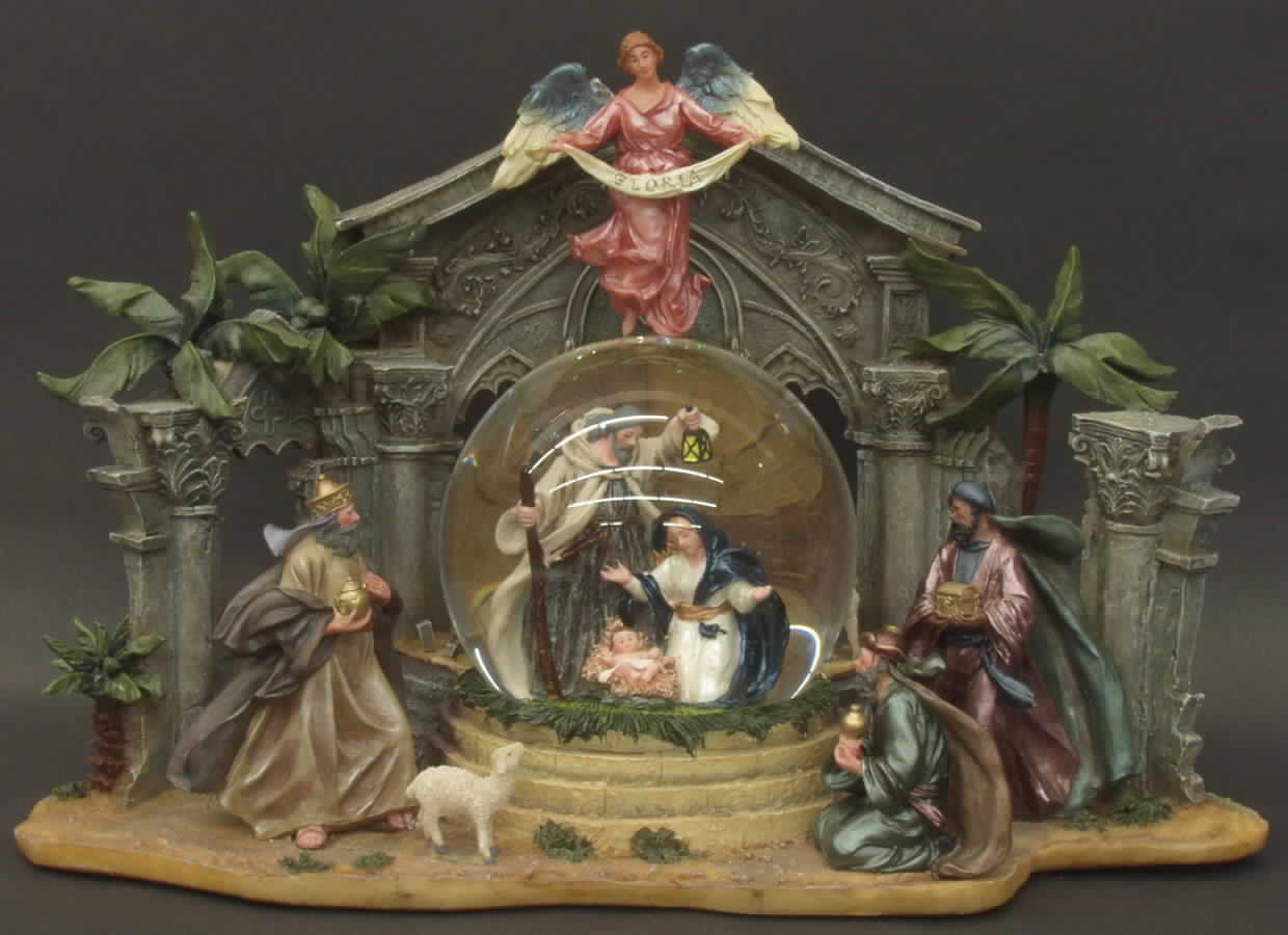 Three Jays Musical Waterglobe Hark The Herald - No Box by Three Jays Imports-1