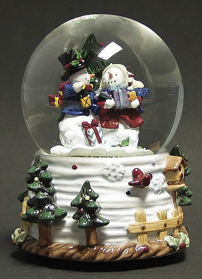 Three Jays Musical Waterglobe White Christmas - Boxed by Three Jays Imports-1