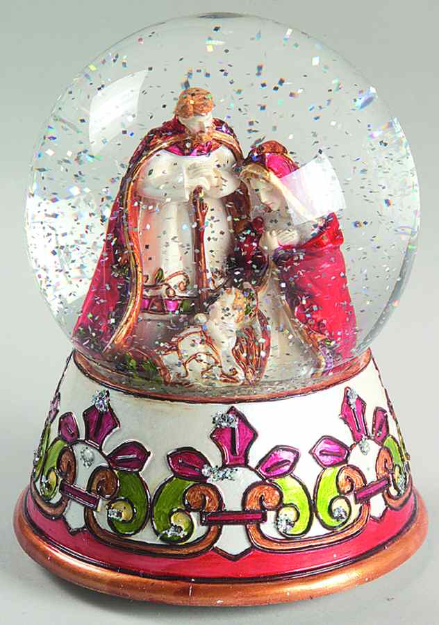 Three Jays Musical Waterglobe Silent Night - No Box by Three Jays Imports-1