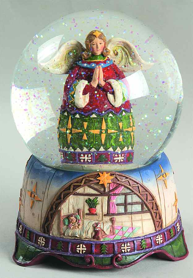 Three Jays Musical Waterglobe Hark The Herald Angels Sing - Boxed by Three Jays Imports-1