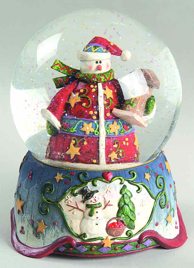 Three Jays Musical Waterglobe Here Comes Santa  Claus - With Box by Three Jays Imports-1