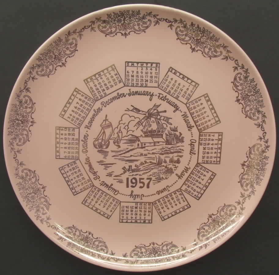 Calendar Plate 1957 - No Box by Taylor, Smith & Taylor (Ts&T)-1
