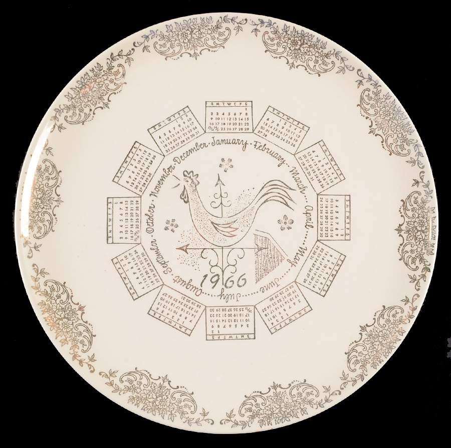 Calendar Plate 1966 - No Box by Taylor, Smith & Taylor (Ts&T)-1
