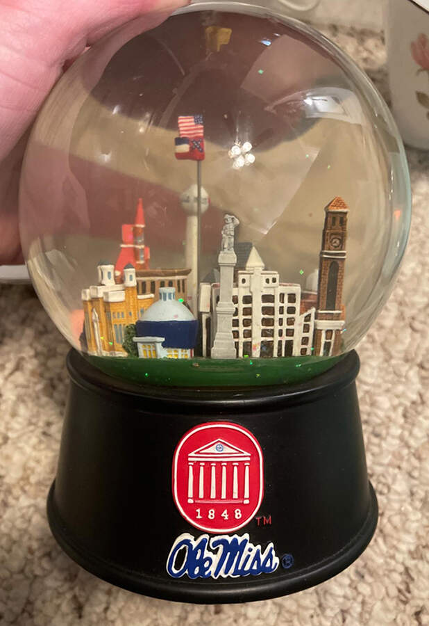 College Campus Snowglobe University Of Mississippi - Boxed by Three Jays Imports-1