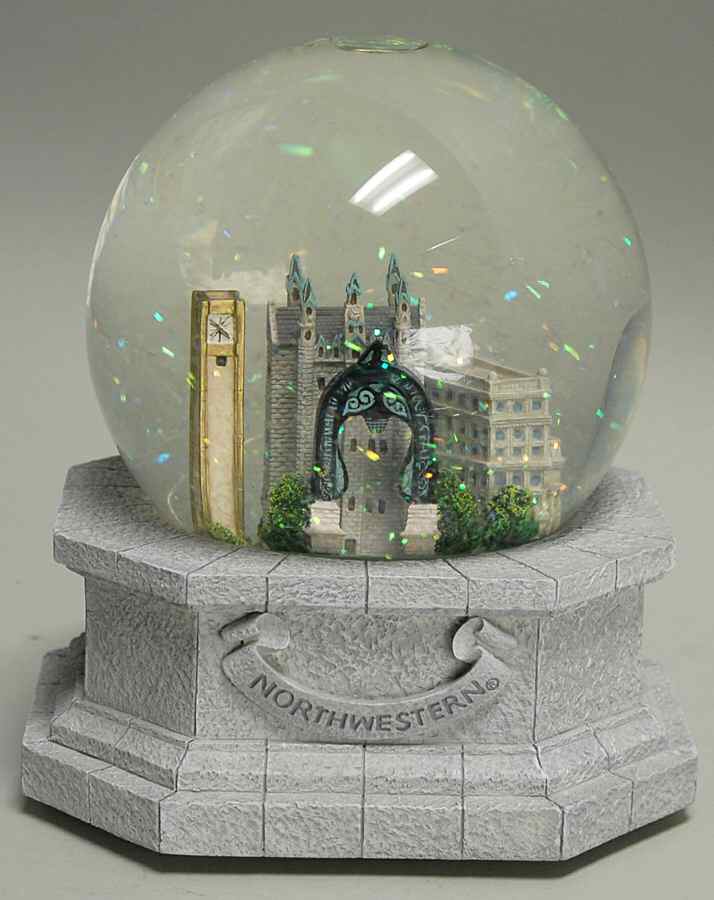 College Campus Snowglobe Northwestern University - Boxed by Three Jays Imports-1