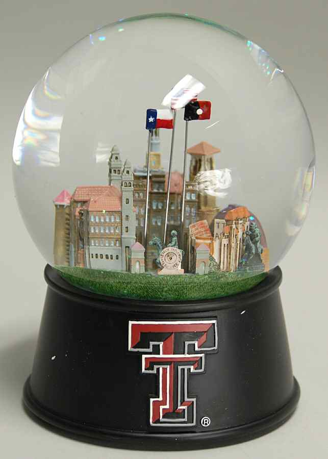College Campus Snowglobe Texas Tech University - No Box by Three Jays Imports-1