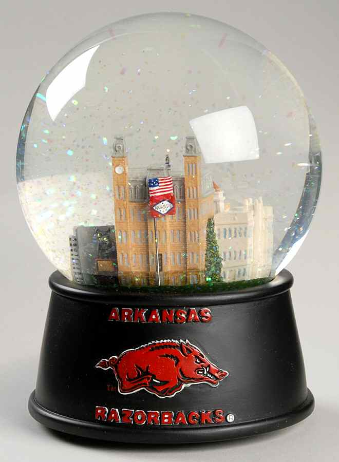 College Campus Snowglobe University Of Arkansas - Boxed by Three Jays Imports-1