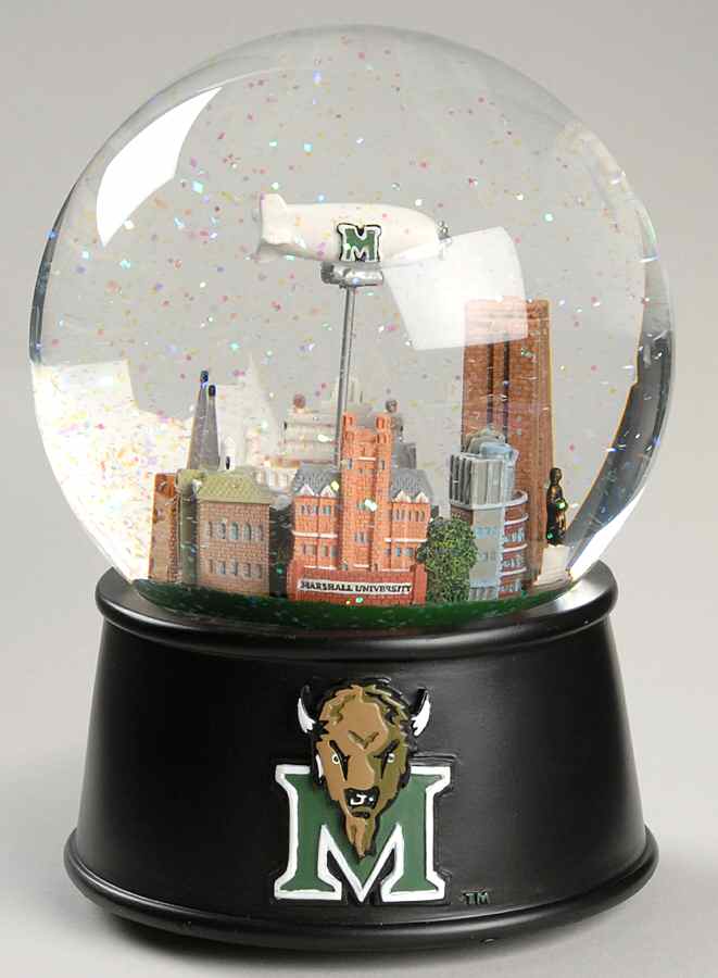 College Campus Snowglobe Marshall University - No Box by Three Jays Imports-1