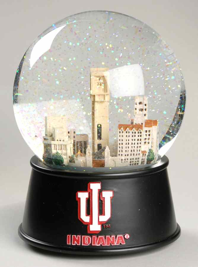 College Campus Snowglobe Indiana University - Boxed by Three Jays Imports-1