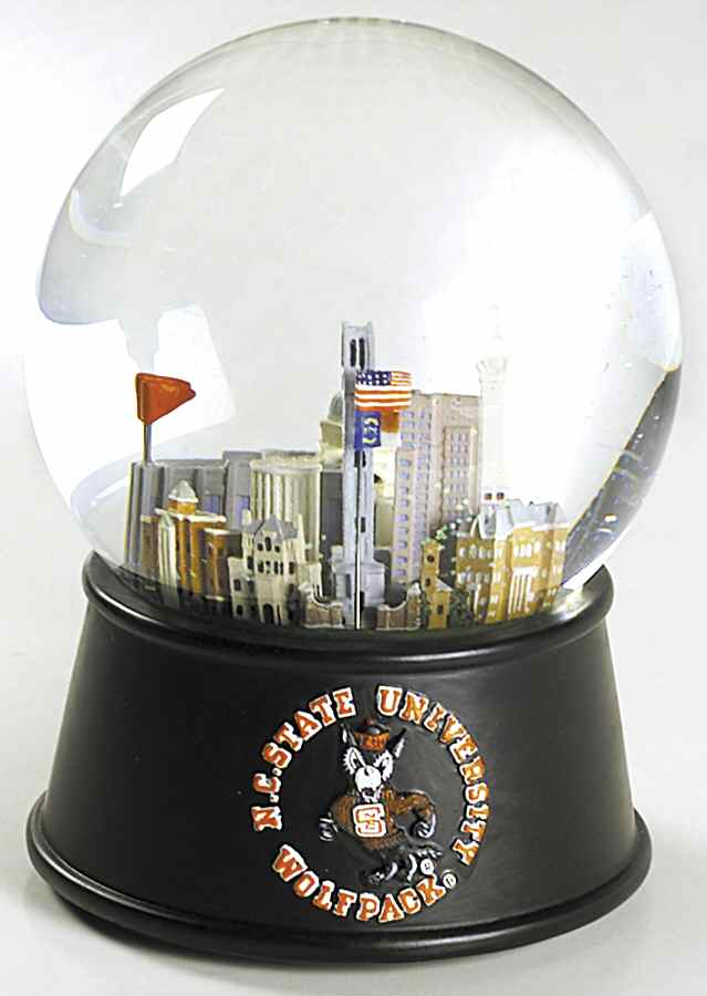 College Campus Snowglobe North Carolina State - Boxed by Three Jays Imports-1