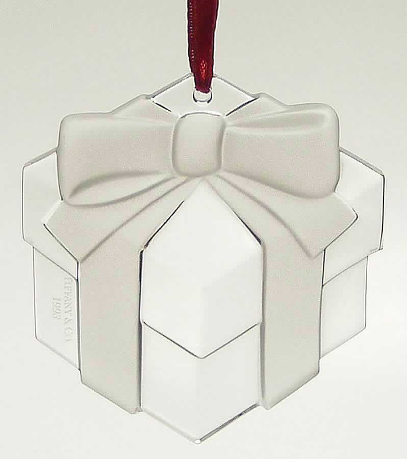 Tiffany & Co Crystal Ornament Gift Box-Large Frosted Ribbon - Boxed by Tiffany-1