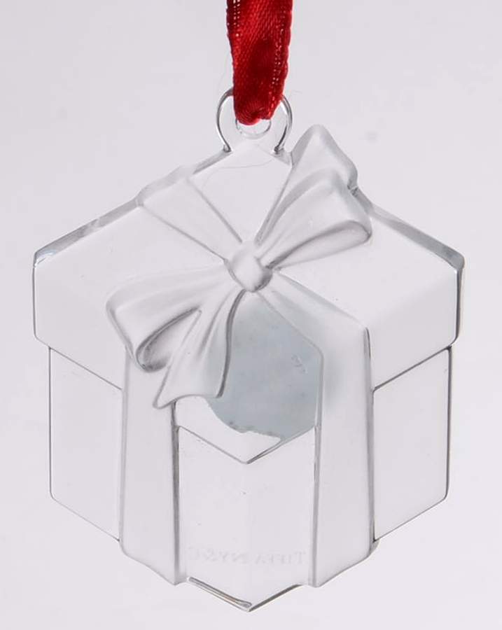 Tiffany & Co Crystal Ornament Gift Box-Small Frosted Ribbon - Boxed by Tiffany-1