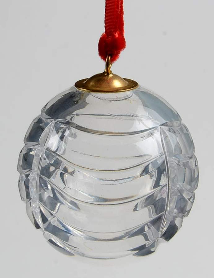 Tiffany & Co Crystal Ornament Ball-Drape Pattern - Boxed by Tiffany-1